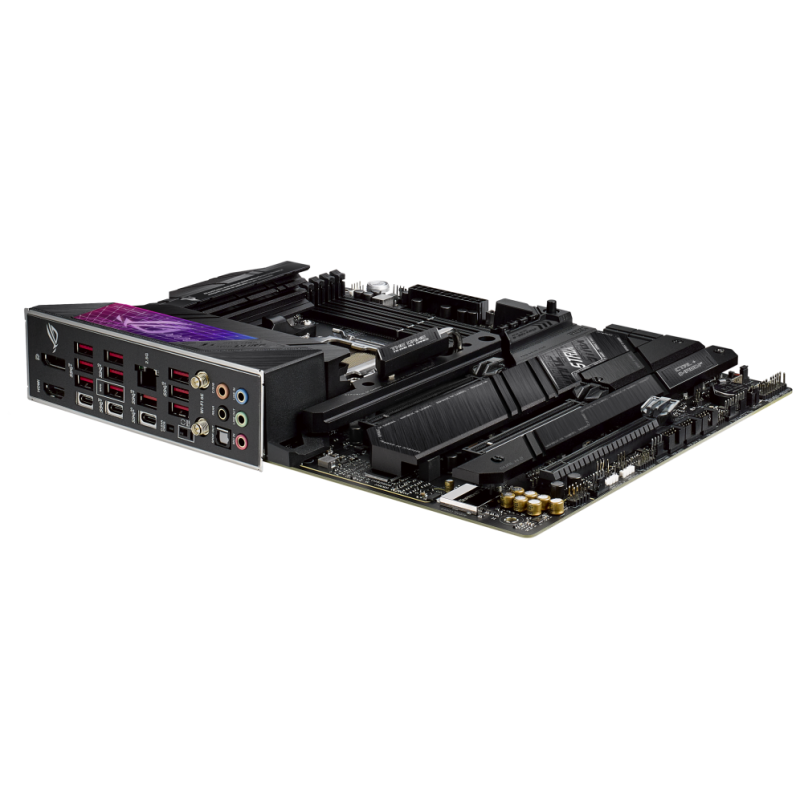 ROG Strix X670E-F Gaming WiFi6E Socket AM5 Motherboard with PCIe 5.0, DDR5,16 Power Stages, Four M.2 Slots, USB 3.2 Gen 2x2, AI Cooling II, and Aura Sync