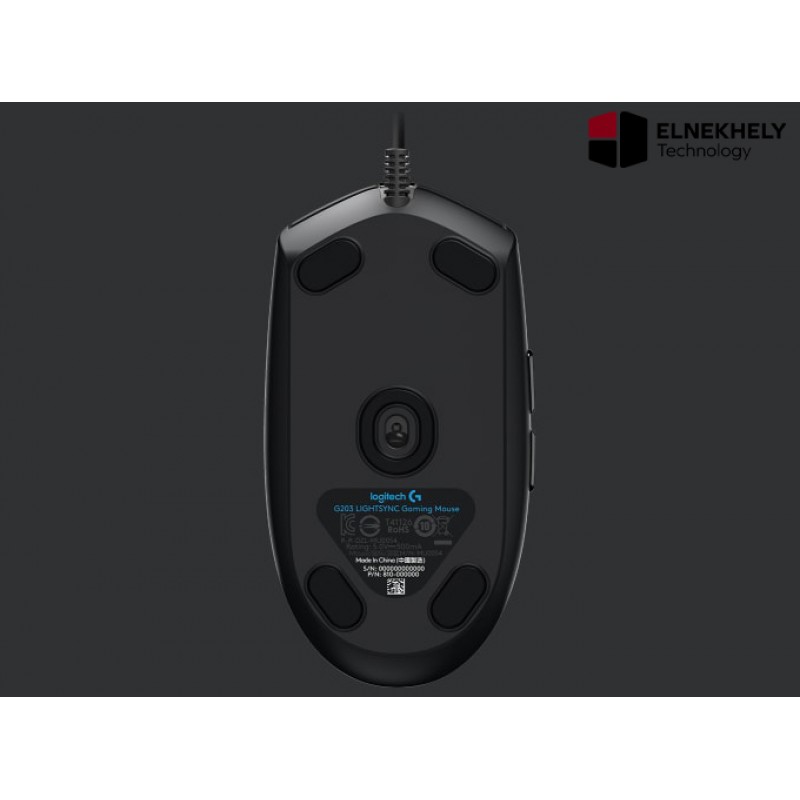 Logitech G203 Lightsync Gaming Mouse with Customizable RGB Lighting/Black