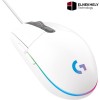 Logitech G203 Lightsync Gaming Mouse with Customizable RGB Lighting/White