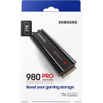  SAMSUNG 980 PRO SSD with Heatsink 2TB PCIe Gen 4 NVMe M.2 Internal Solid State 