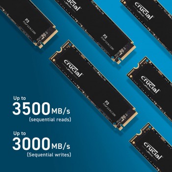 Crucial P3 500GB 3D NAND NVMe M.2 SSD Up to 3500 MB/s 