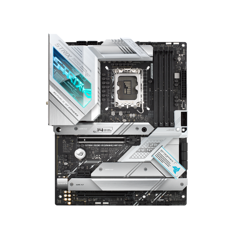 ASUS ROG Strix Z690-A Gaming WiFi D4 LGA1700(Intel® 12th Gen) ATX gaming motherboard(PCIe 5.0,DDR4,16+1 power stages,WiFi 6,2.5 Gb LAN,BT v5.2,Thunderbolt 4,4xM.2 and Front USB 3.2 Gen 2x2 Type-C)