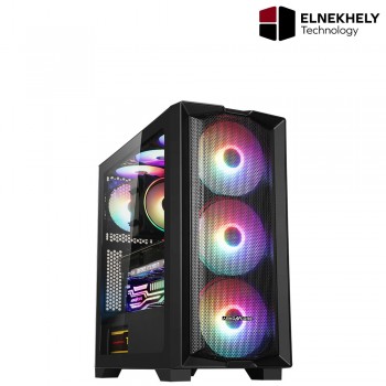 ABKONCORE-H450X-MESH with MT700W80+ Tempered  Glass mesh front mid tower 