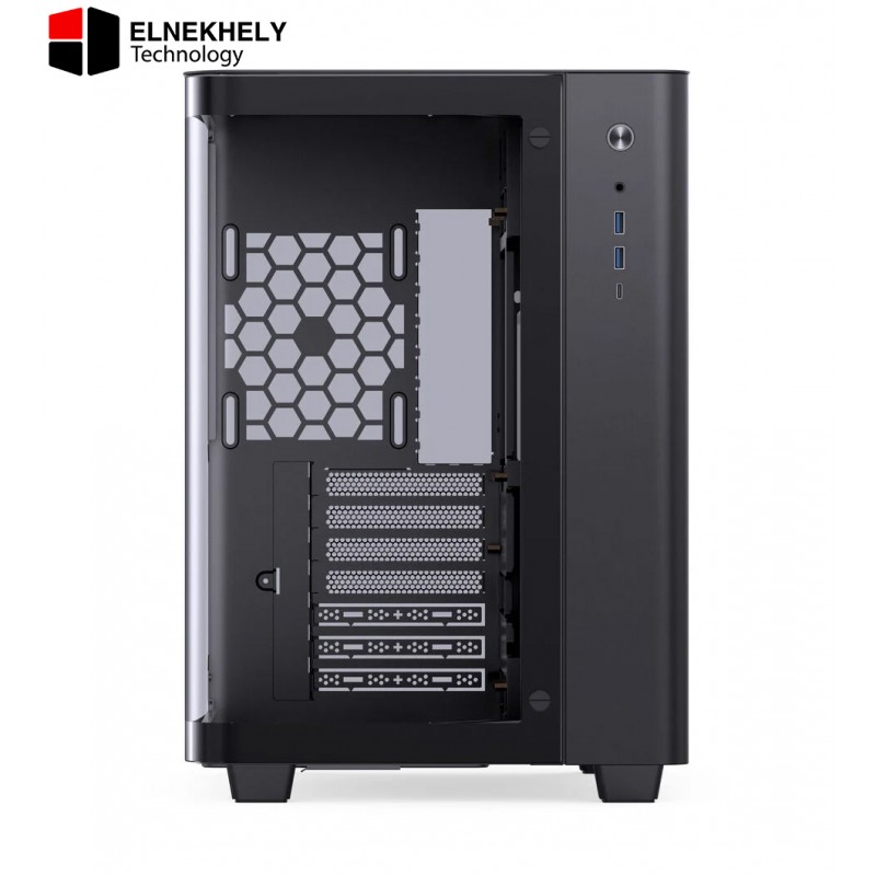 JONSBO TK-3 Black One-Piece Curved Glass ATX Mid Tower Pc Case, One-Piece Curved Glass, SP BTF MB/Dual 360 AIO/ATX PSU/40Series GPU, with 10 Fan Positions, 270 Degree Side View Display,Black Chassis