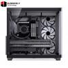 JONSBO TK-3 Black One-Piece Curved Glass ATX Mid Tower Pc Case, One-Piece Curved Glass, SP BTF MB/Dual 360 AIO/ATX PSU/40Series GPU, with 10 Fan Positions, 270 Degree Side View Display,Black Chassis