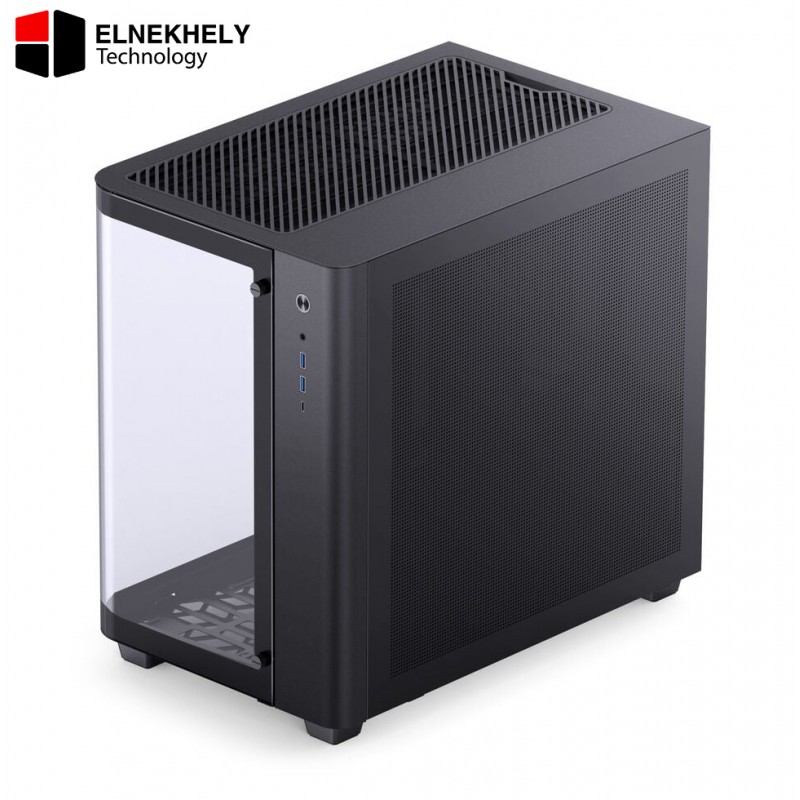 JONSBO TK-3 Black One-Piece Curved Glass ATX Mid Tower Pc Case, One-Piece Curved Glass, SP BTF MB/Dual 360 AIO/ATX PSU/40Series GPU, with 10 Fan Positions, 270 Degree Side View Display,Black Chassis