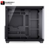 JONSBO TK-3 Black One-Piece Curved Glass ATX Mid Tower Pc Case, One-Piece Curved Glass, SP BTF MB/Dual 360 AIO/ATX PSU/40Series GPU, with 10 Fan Positions, 270 Degree Side View Display,Black Chassis