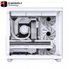 JONSBO TK-3 White One-Piece Curved Glass ATX Mid Tower Pc Case, One-Piece Curved Glass, SP BTF MB/Dual 360 AIO/ATX PSU/40Series GPU, with 10 Fan Positions, 270 Degree Side View Display,White Chassis