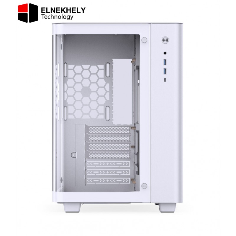 JONSBO TK-3 White One-Piece Curved Glass ATX Mid Tower Pc Case, One-Piece Curved Glass, SP BTF MB/Dual 360 AIO/ATX PSU/40Series GPU, with 10 Fan Positions, 270 Degree Side View Display,White Chassis