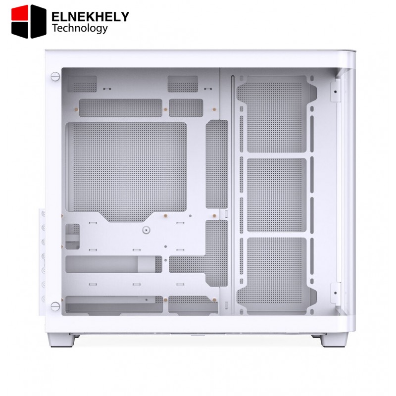 JONSBO TK-3 White One-Piece Curved Glass ATX Mid Tower Pc Case, One-Piece Curved Glass, SP BTF MB/Dual 360 AIO/ATX PSU/40Series GPU, with 10 Fan Positions, 270 Degree Side View Display,White Chassis