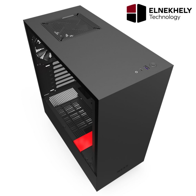 NZXT H510 Matte Black Red Mid Tower Case