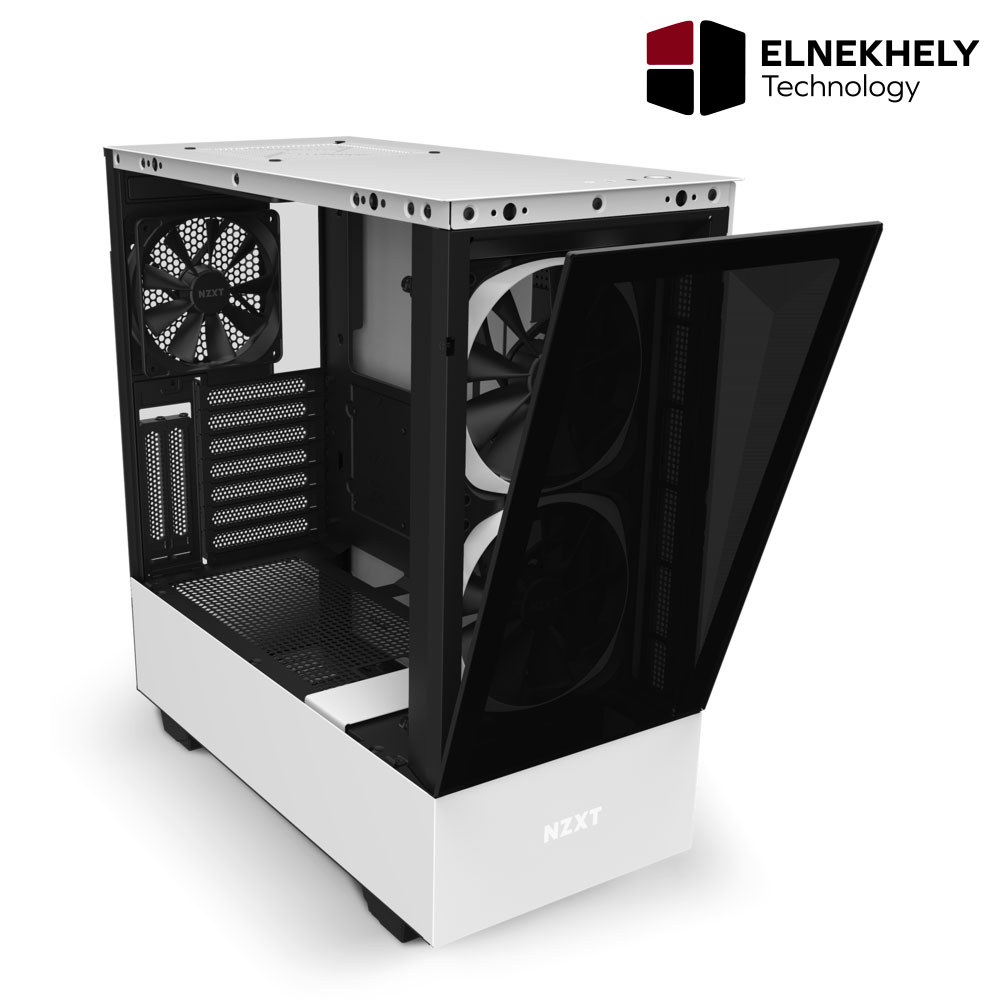 NZXT H510 Elite Matte White Mid Tower Case - CA-H510E-W1