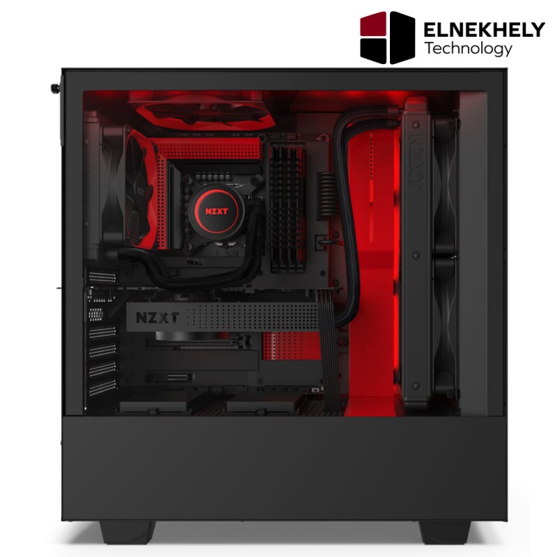 NZXT H510i Matte Black Red ARGB Mid Tower Case