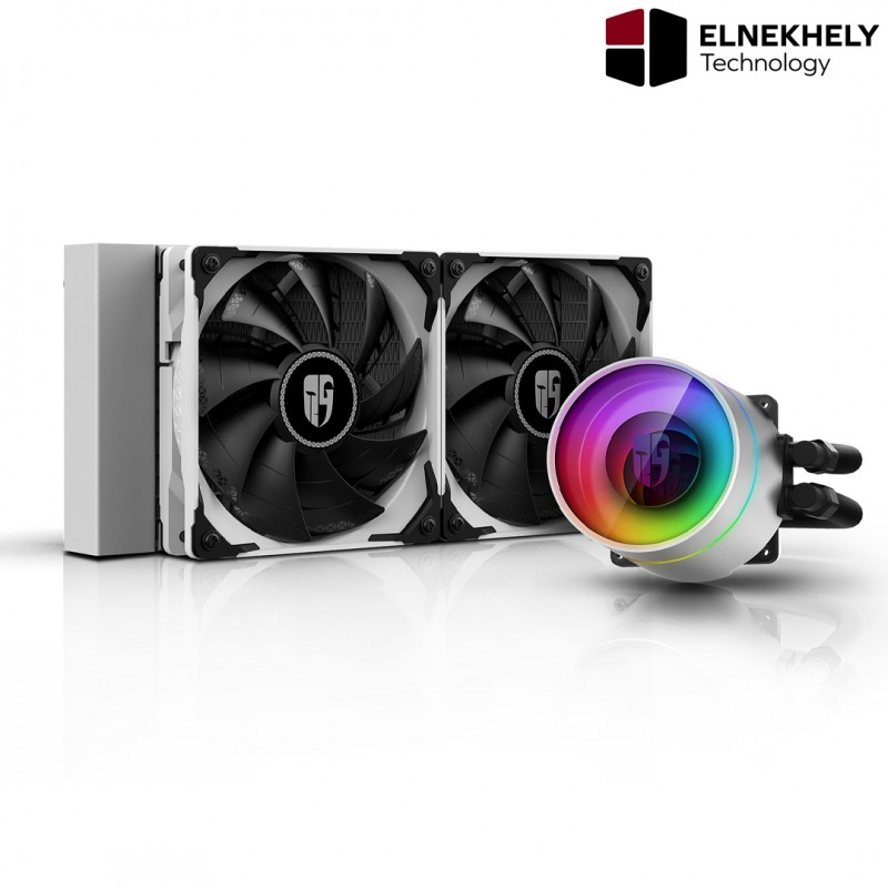 DEEPCOOL Castle 240EX Addressable RGB AIO CPU Liquid Cooler-WHITE