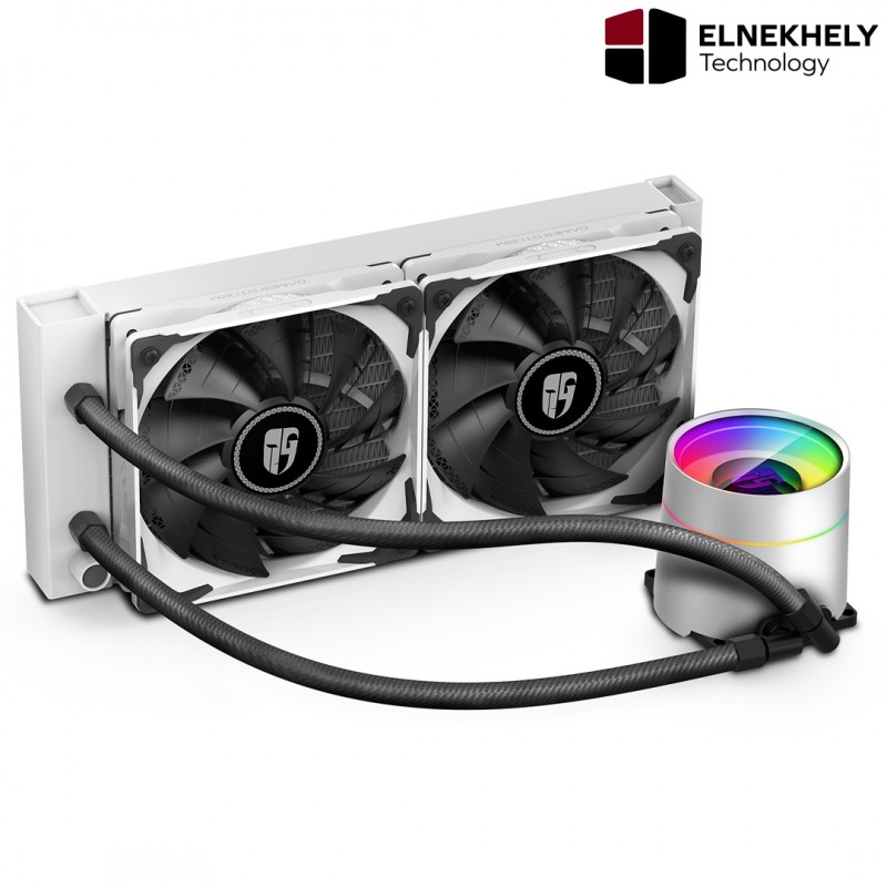 DEEPCOOL Castle 240EX Addressable RGB AIO CPU Liquid Cooler-WHITE