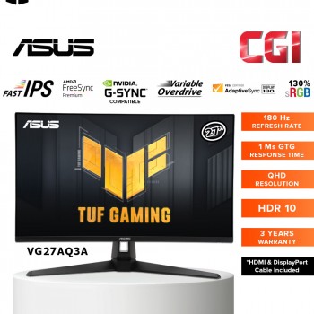 TUF Gaming VG27AQ3A Gaming Monitor – 27-inch, QHD(2560x1440) 180Hz Fast IPS