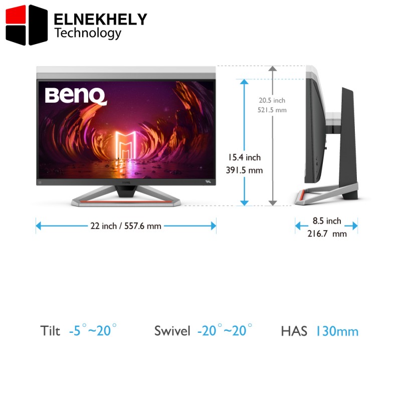 Benq BenQ MOBIUZ Gaming Monitor EX2510S 24" inch IPS LED Panel 165Hz FHD 99% sRGB HDRi 1ms, 2 HDMI, 1 DP