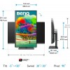 BenQ Designer Monitor PD3205U 32"IPS LED Panel 60HZ UHD 4K 100% sRGB HDR10, KVM, USB C Charger, 1 HDMI, 1DP, 3 USB 3.2