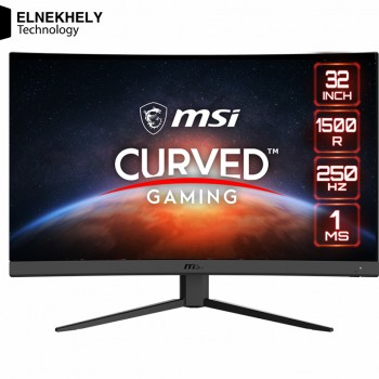 MSI G32C4X, 32" Gaming Monitor, 1920 x 1080 (FHD) Curved Gaming Monitor, 1 ms, 250Hz, FreeSync, 1500R, HDMI, DisplayPort, Tilt Adjustable, Black