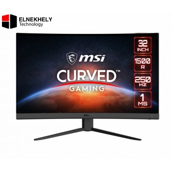 MSI G32C4X, 32" Gaming Monitor, 1920 x 1080 (FHD) Curved Gaming Monitor, 1 ms, 250Hz, FreeSync, 1500R, HDMI, DisplayPort, Tilt Adjustable, Black