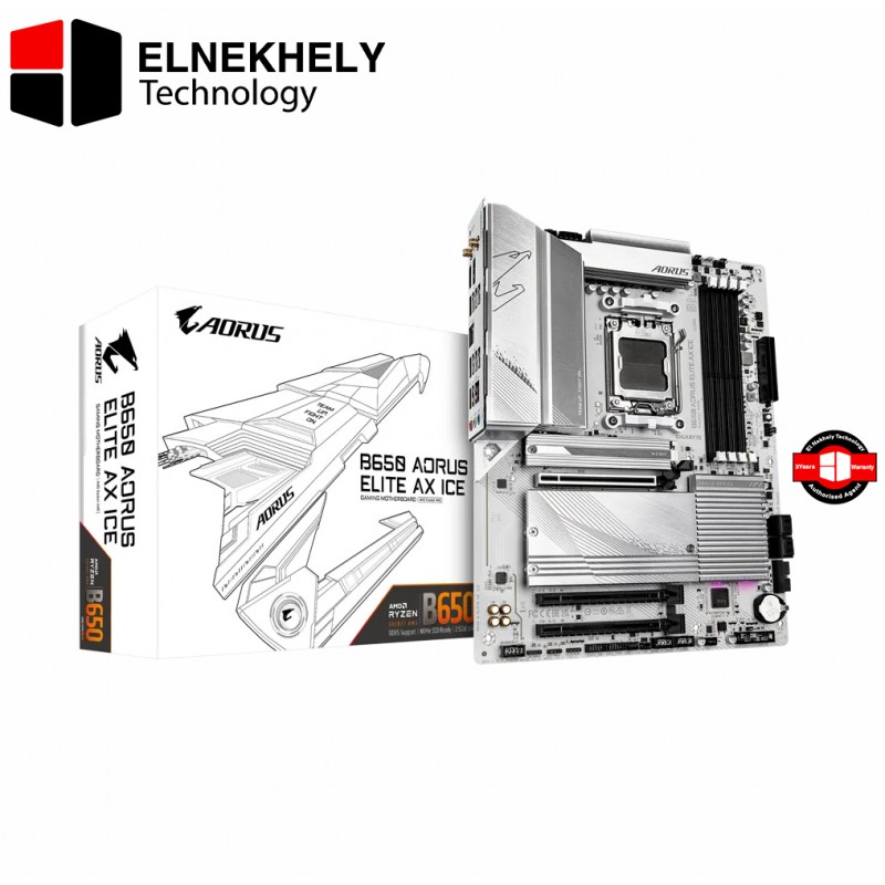 GIGABYTE B650 AORUS Elite AX ICE — AM5 LGA 1718 AMD  B650 ATX DDR5