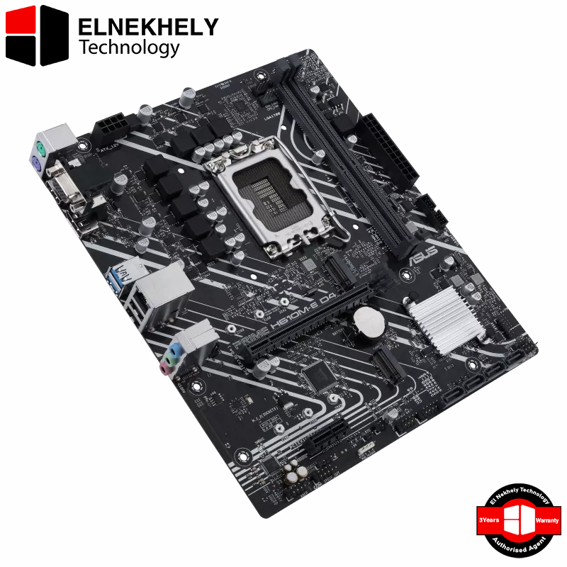 ASUS PRIME H610M-E D4-CSM Motherboard, Intel, LGA 1700, H610, DDR4, micro ATX