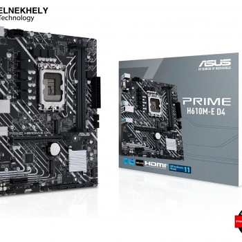 ASUS PRIME H610M-E D4-CSM Motherboard, Intel, LGA 1700, H610, DDR4, micro ATX