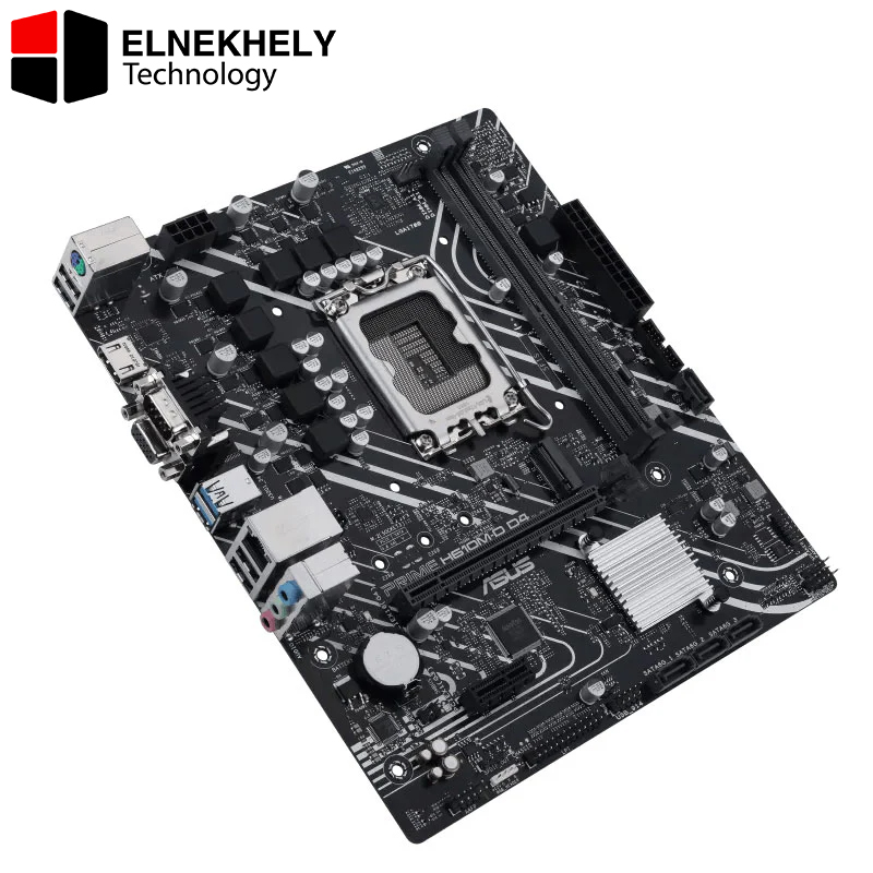 Asus Prime H610M-D D4 Mic ATX Motherboard, LGA 1700 Socket, DDR4 Support, PCIe 4.0, M.2 Slot, 1Gb Ethernet, HDMI