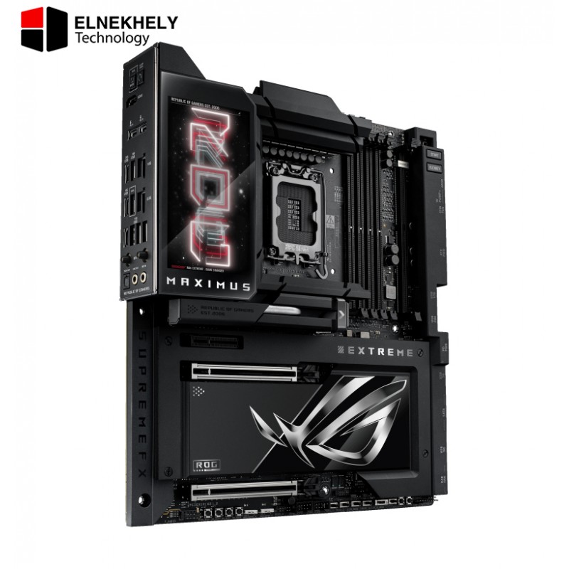 ASUS ROG MAXIMUS Z890 EXTREME — Intel Z890 LGA 1851 E-ATX motherboard, Advanced AI PC-ready, 24+2+1+2 stages, DDR5, WiFi7, 2.5G/10G LAN, PCIe 5.0 M.2, Thunderbolt 5, USB Type-C, AI OC, 5 Inch LCD Screen