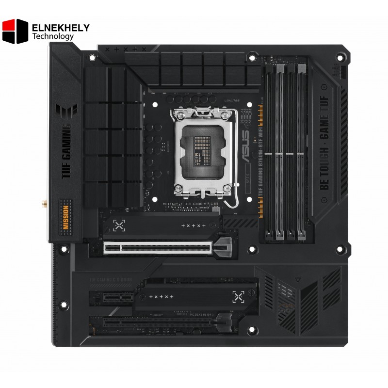 TUF GAMING B760M-BTF WIFI Intel B760 (LGA 1700) mATX motherboard with DDR5, PCIe 5.0, 3X PCIe 4.0 M.2 slots, 12+1 DrMOS, Wi-Fi 6, 2.5Gb LAN, DP, HDMI, USB 3.2 Gen 2x2 Type-C, Hidden Connector Design