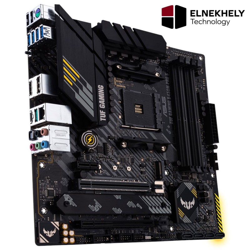 ASUS B450M TUF GAMING PRO S AI Noise-Canceling Micro ATX Gaming Motherboard