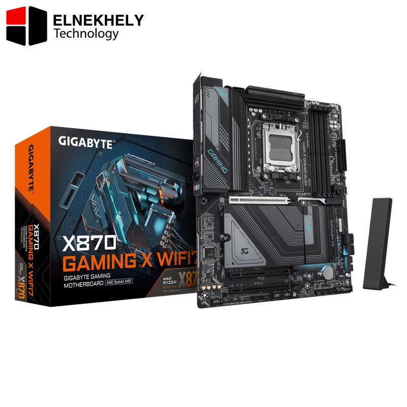 GIGABYTE X870 Gaming X WIFI7 AMD AM5 LGA 1718 Motherboard, ATX, DDR5, 4X M.2, PCIe 5.0, USB4, WIFI7, 2.5GbE LAN, EZ-Latch