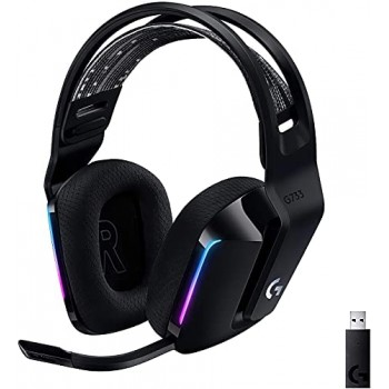 Logitech G733 LIGHTSPEED Wireless RGB Gaming Headset - 2.4GHZ ( BLACK )