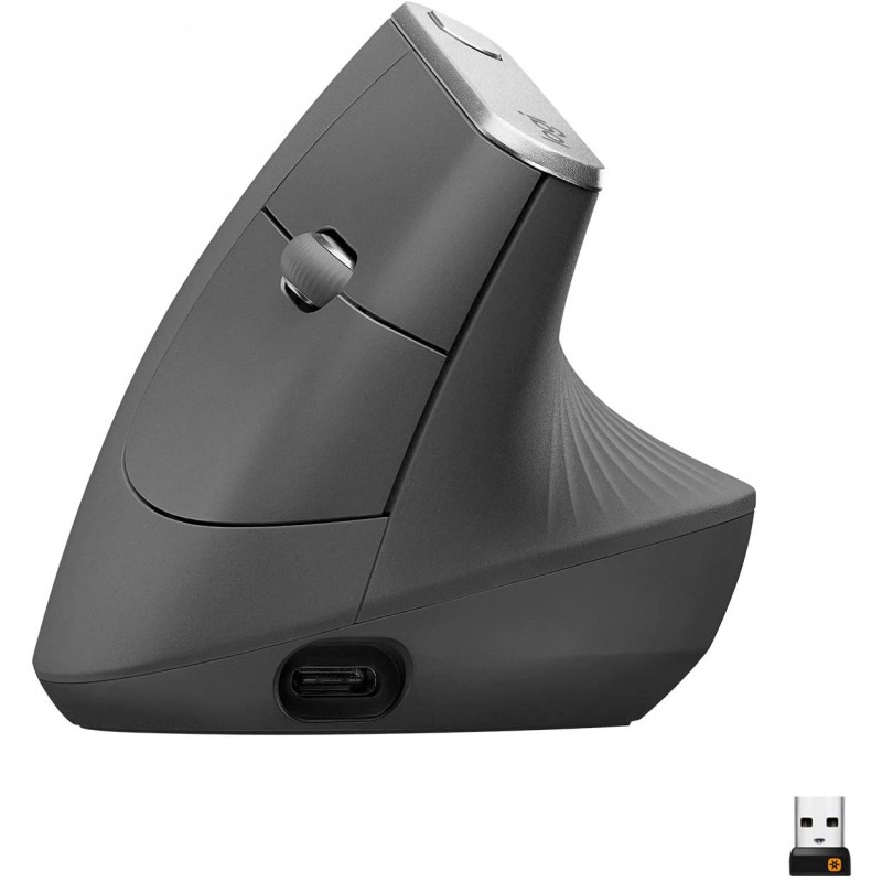 Logitech MX Vertical Advanced Ergonomic Mouse - GRAPHITE - 2.4GHZ/BT