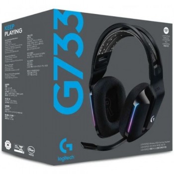 Logitech G733 LIGHTSPEED Wireless RGB Gaming Headset - 2.4GHZ ( BLACK )