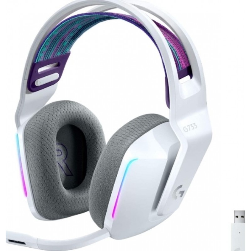 Logitech G733 LIGHTSPEED Wireless RGB Gaming Headset - 2.4GHZ ( WHITE )