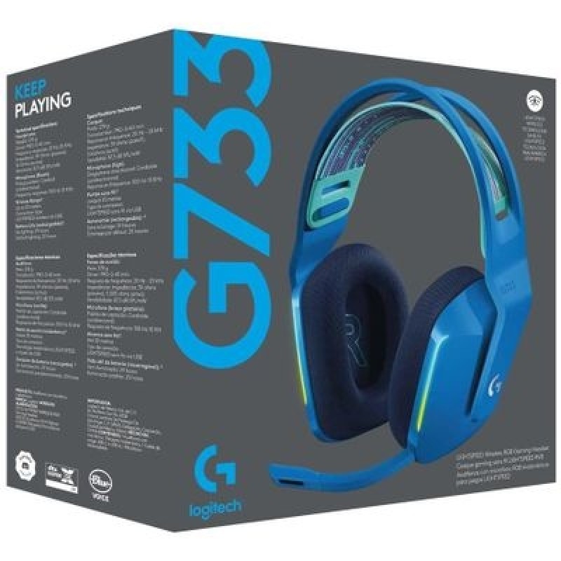 Logitech G733 LIGHTSPEED Wireless RGB Gaming Headset - 2.4GHZ ( BLUE )