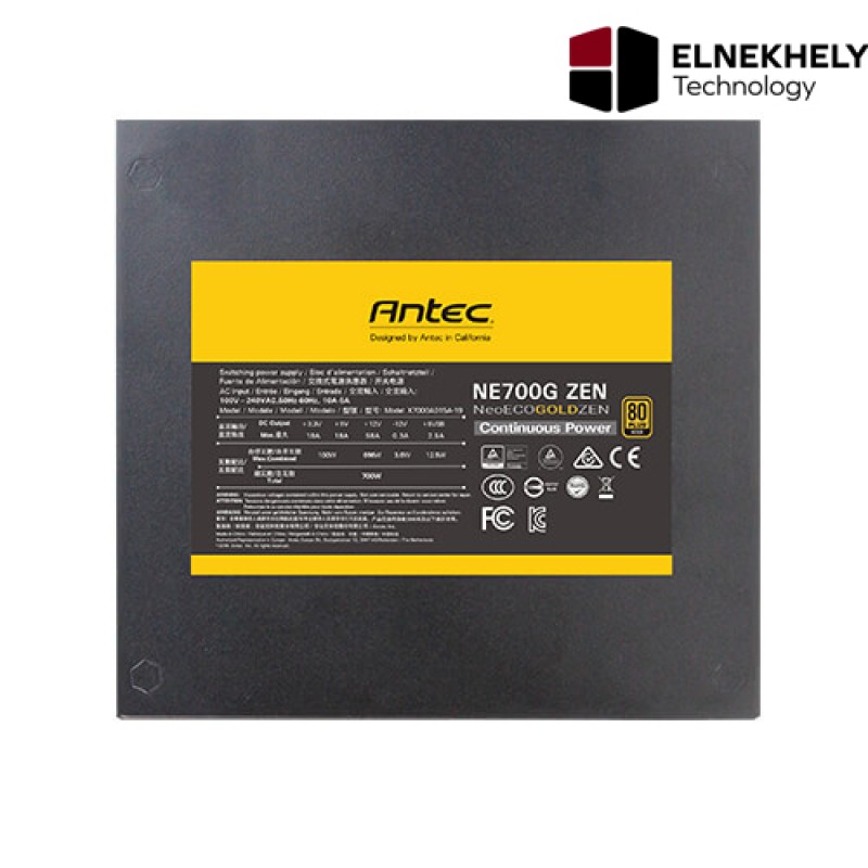 Antec NeoECO Gold Zen NE700G Zen Power Supply 700W, 80 PLUS GOLD