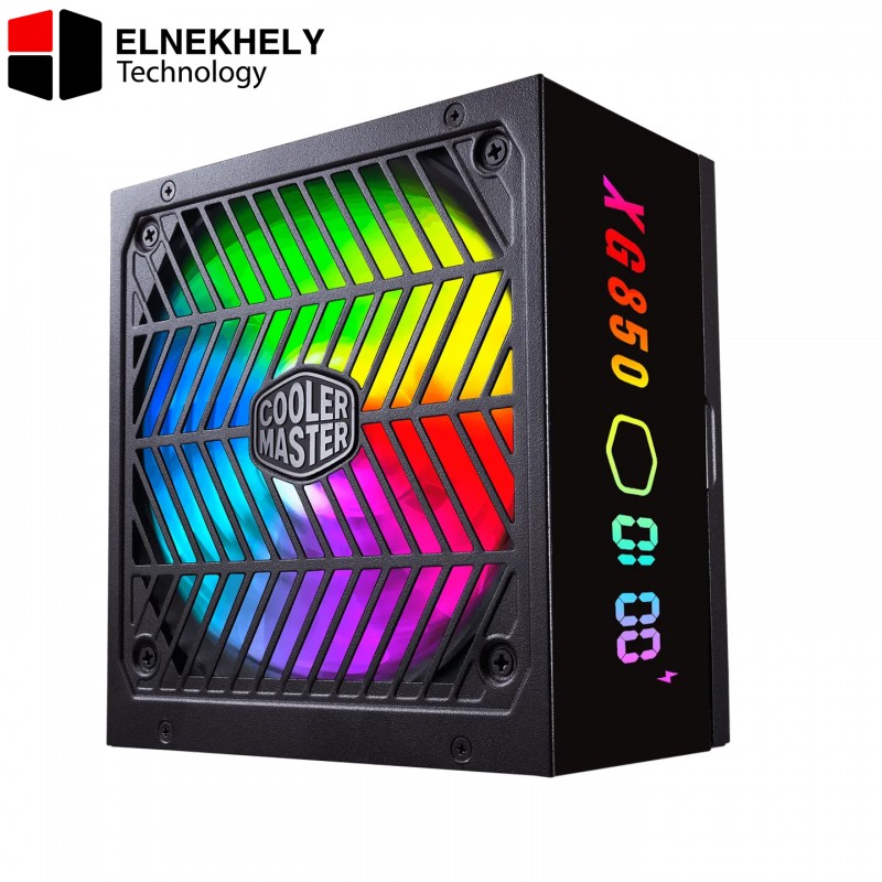 Cooler Master XG850 Plus Platinum ARGB Fully Modular, 850W, Built-in Information Display Panel, ARGB 135mm Silent Fan, Intel ATX 12V Ver 2.53, 100% Japanese Capacitors (MPG-8501-AFBAP-XUS)