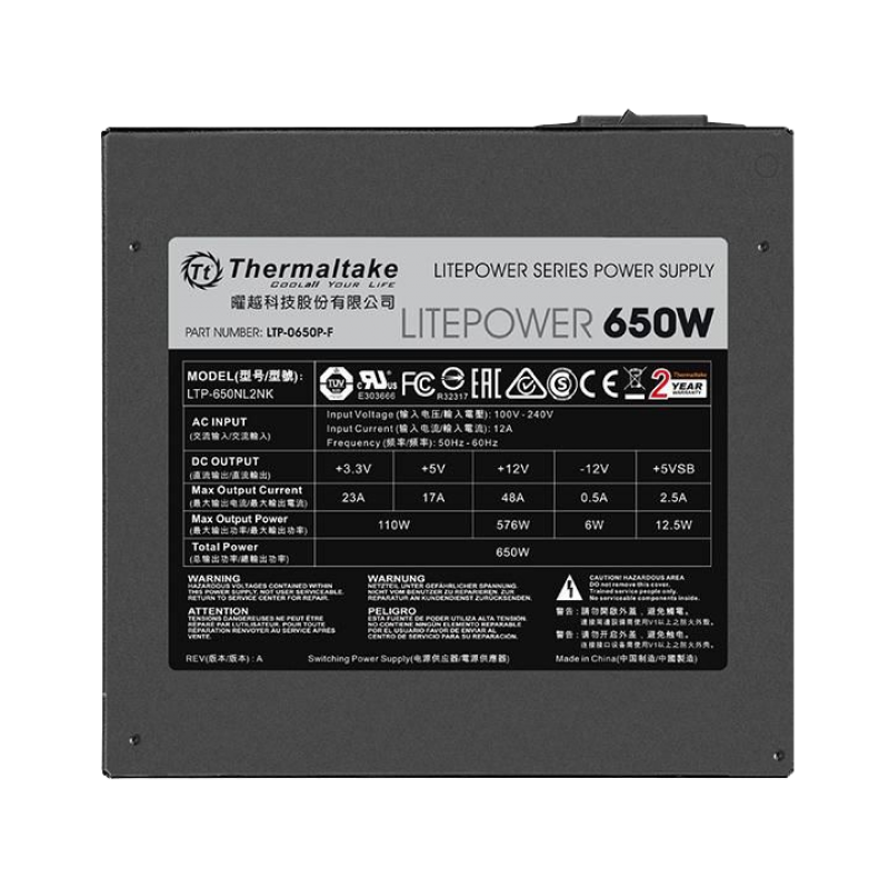 Thermaltake Litepower 650W Active PFC PSU