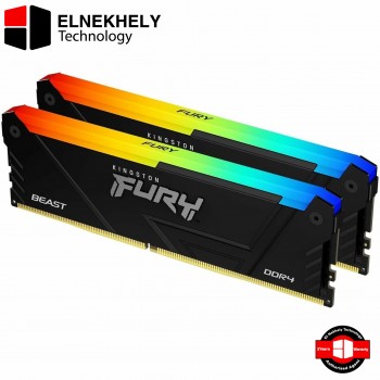 Kingston Fury 64Gb (2x32GB) DDR4 3200Mhz RGB CL16-20-20 Desktop Memory|KF432C16BB2AK2/64