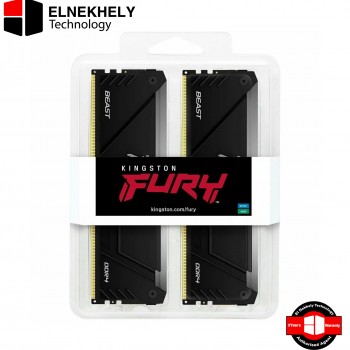 Kingston Fury 64Gb (2x32GB) DDR4 3200Mhz RGB CL16-20-20 Desktop Memory|KF432C16BB2AK2/64