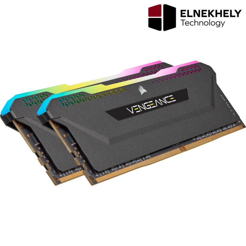 Corsair VENGEANCE RGB PRO SL 16GB (2x8GB) DDR4 DRAM 3200MHz C16 Memory Kit — Black