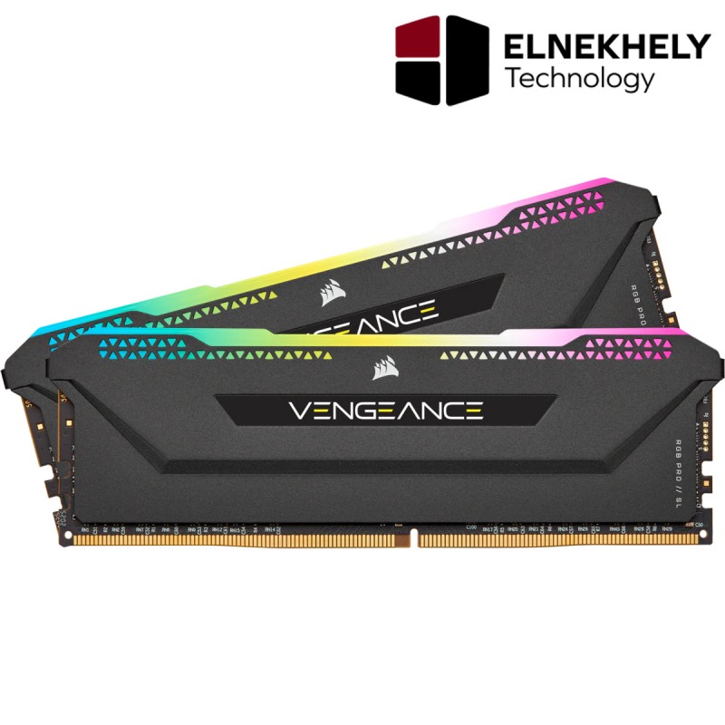 Corsair VENGEANCE RGB PRO SL 16GB (2x8GB) DDR4 DRAM 3200MHz C16 Memory Kit — Black