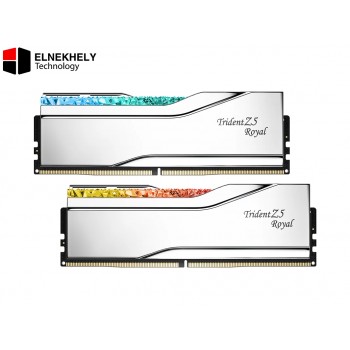 G.SKILL Trident Z5 Royal Series (Intel XMP 3.0) DDR5 RAM 96GB (2x48GB) 6400MT/s CL32-39-39-102 1.35V Desktop Computer Memory UDIMM - Silver (F5-6400J3239F48GX2-TR5S)