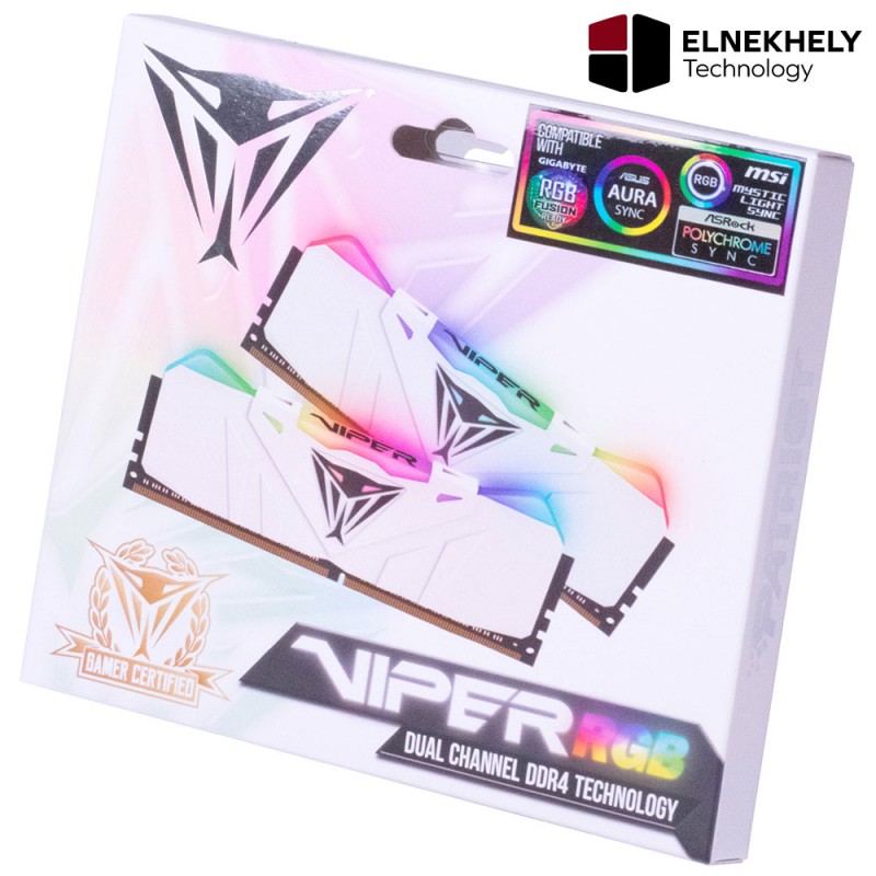 Patriot Viper RGB White 16GB 2x8GB 3200mhz CL16 Gaming Memory