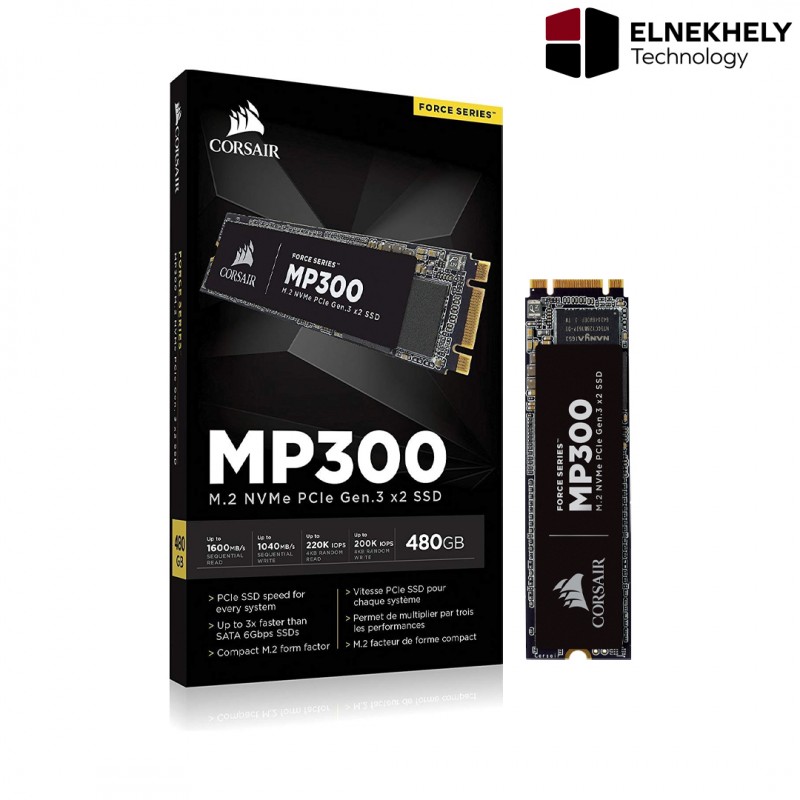 Corsair FORCE MP300 480GB NVMe M.2 Up to 1600MBps