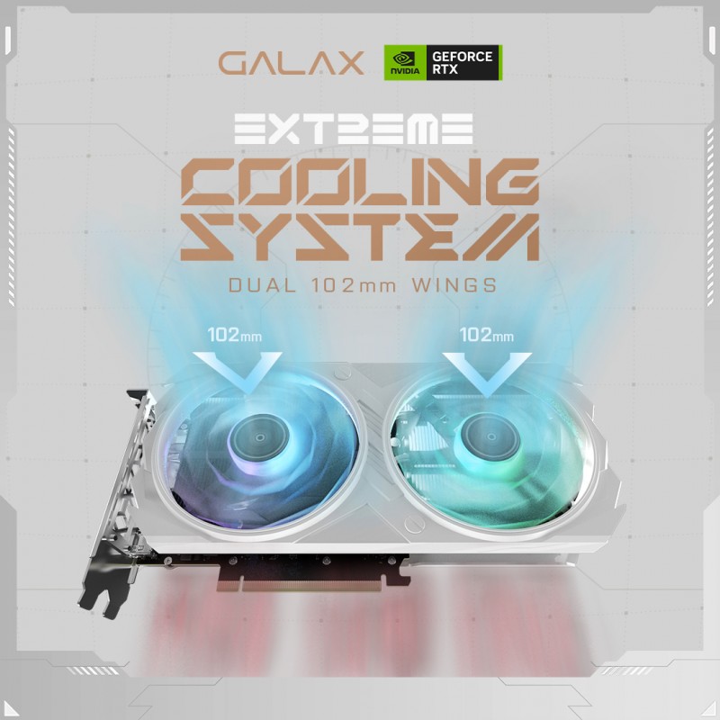 GALAX GeForce RTX 4060 TI EX WHITE  (1-Click OC) 8GB GDDR6 Graphics Card(ONLY BUILD)