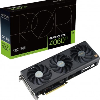 ASUS ProArt GeForce RTX™ 4060 Ti 16GB OC Edition GDDR6 Graphics Card (PCIe 4.0, 16GB GDDR6, DLSS 3