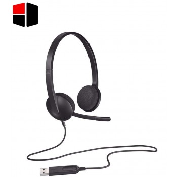 Logitech H340 USB Stereo Computer Headset Noise Cancellation For PC And Mac